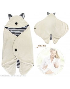 Cute Baby Swaddle/ Sleeping Bag/ Blanket (White)